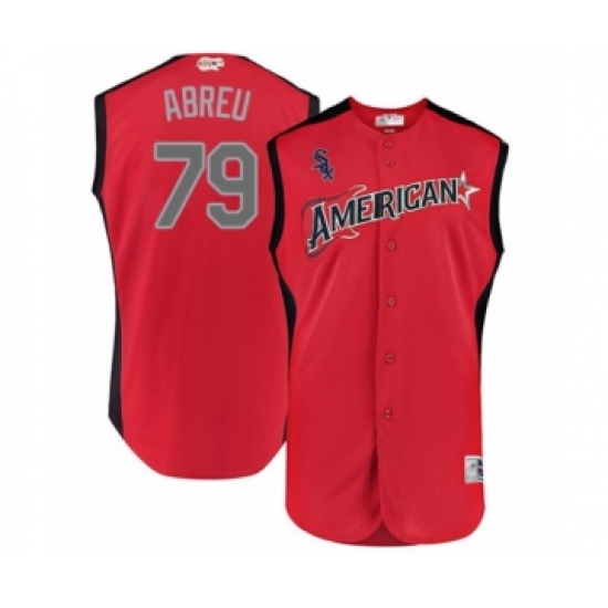 Men's Chicago White Sox 79 Jose Abreu Authentic Red American League 2019 Baseball All-Star Jersey