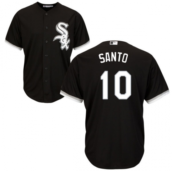 Youth Majestic Chicago White Sox 10 Ron Santo Authentic Black Alternate Home Cool Base MLB Jersey