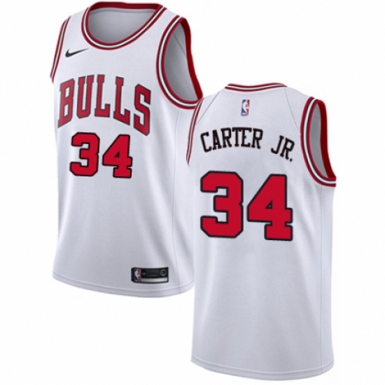 Youth Nike Chicago Bulls 34 Wendell Carter Jr. Swingman White NBA Jersey - Association Edition
