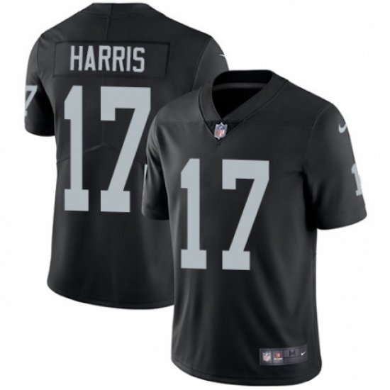 Youth Nike Oakland Raiders 17 Dwayne Harris Black Team Color Vapor Untouchable Limited Player NFL Jersey