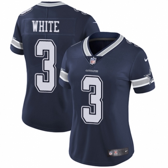 Women's Nike Dallas Cowboys 3 Mike White Navy Blue Team Color Vapor Untouchable Limited Player NFL Jersey
