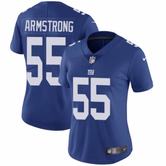 Women's Nike New York Giants 55 Ray-Ray Armstrong Royal Blue Team Color Vapor Untouchable Limited Player NFL Jersey