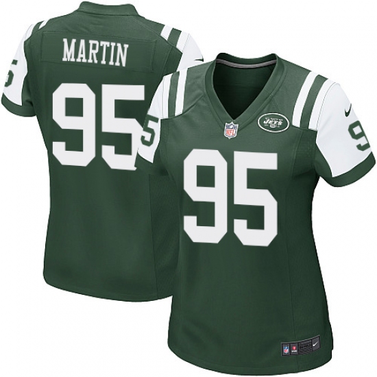 Women's Nike New York Jets 95 Josh Martin Game Green Team Color NFL Jersey