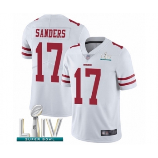 Youth San Francisco 49ers 17 Emmanuel Sanders White Vapor Untouchable Limited Player Super Bowl LIV Bound Football Jersey