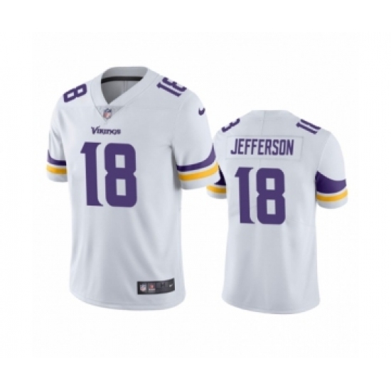 Minnesota Vikings 18 Justin Jefferson White 2020 NFL Draft Vapor Limited Jersey