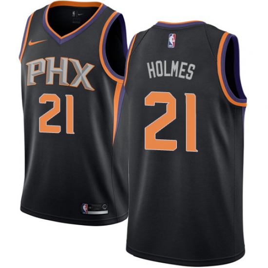 Women's Nike Phoenix Suns 21 Richaun Holmes Swingman Black NBA Jersey Statement Edition