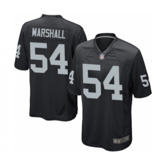Men's Oakland Raiders 54 Brandon Marshall Game Black Team Color Football Jersey