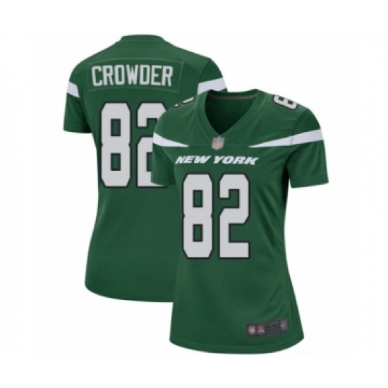 Women's New York Jets 82 Jamison Crowder Game Green Team Color Football Jersey