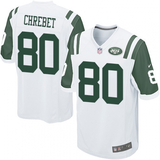 Men's Nike New York Jets 80 Wayne Chrebet Game White NFL Jersey