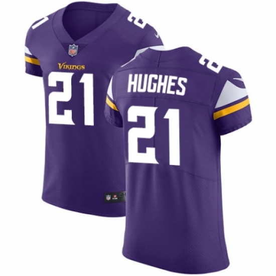 Men's Nike Minnesota Vikings 21 Mike Hughes Purple Team Color Vapor Untouchable Elite Player NFL Jersey