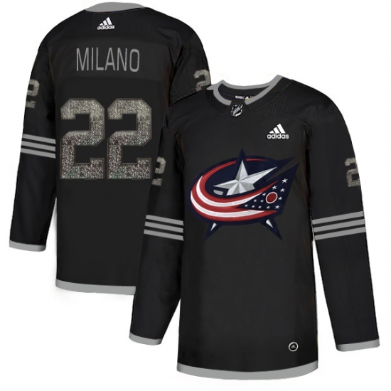 Men's Adidas Columbus Blue Jackets 22 Sonny Milano Black Authentic Classic Stitched NHL Jersey