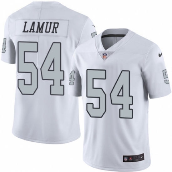 Men's Nike Oakland Raiders 54 Emmanuel Lamur Elite White Rush Vapor Untouchable NFL Jersey
