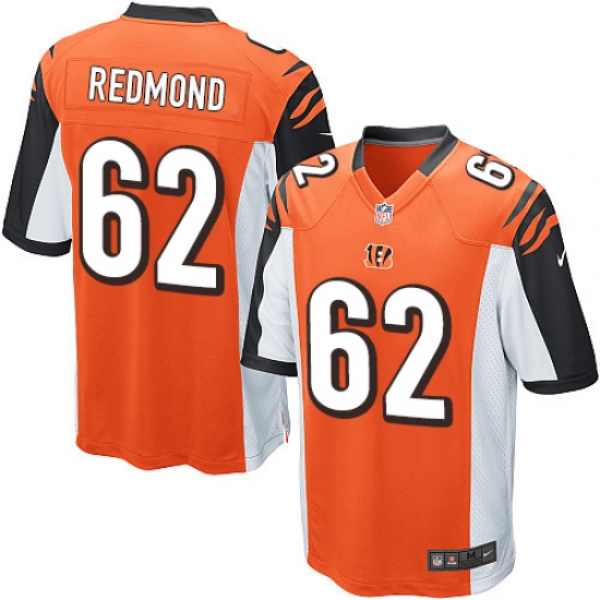 Men's Nike Cincinnati Bengals 62 Alex Redmond Game Orange Alternate NFL Jersey