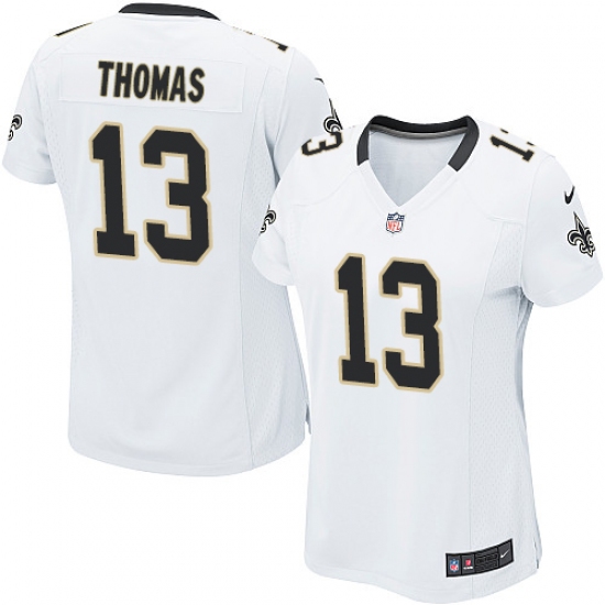 Women's Nike New Orleans Saints 13 Michael Thomas Game White NFL Jersey