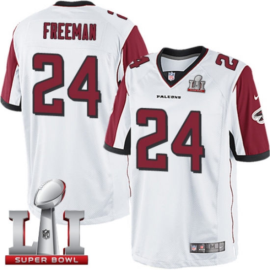 Youth Nike Atlanta Falcons 24 Devonta Freeman White Super Bowl LI 51 Vapor Untouchable Limited Player NFL Jersey