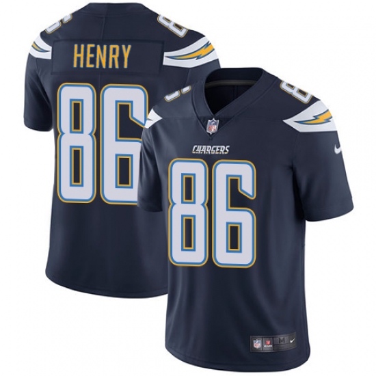 Youth Nike Los Angeles Chargers 86 Hunter Henry Elite Navy Blue Team Color NFL Jersey