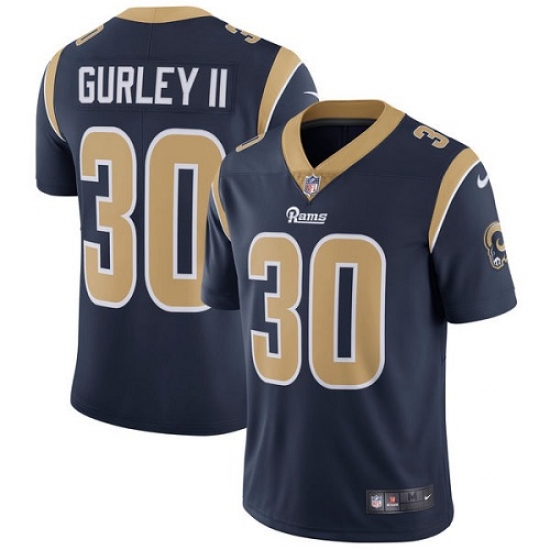 Men's Nike Los Angeles Rams 30 Todd Gurley Navy Blue Team Color Vapor Untouchable Limited Player NFL Jersey