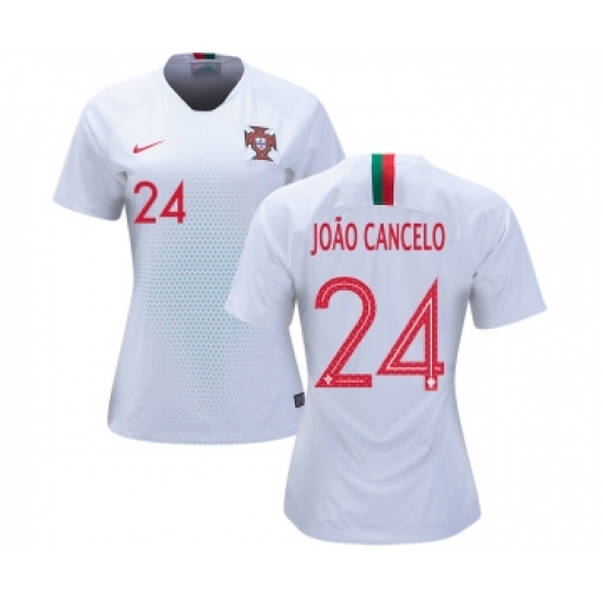 Women's Portugal 24 Joao Cancelo Away Soccer Country Jersey