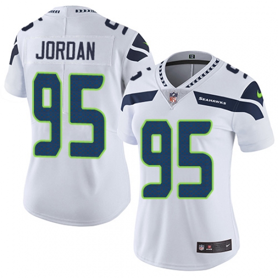 Women's Nike Seattle Seahawks 95 Dion Jordan White Vapor Untouchable Limited Player NFL Jersey