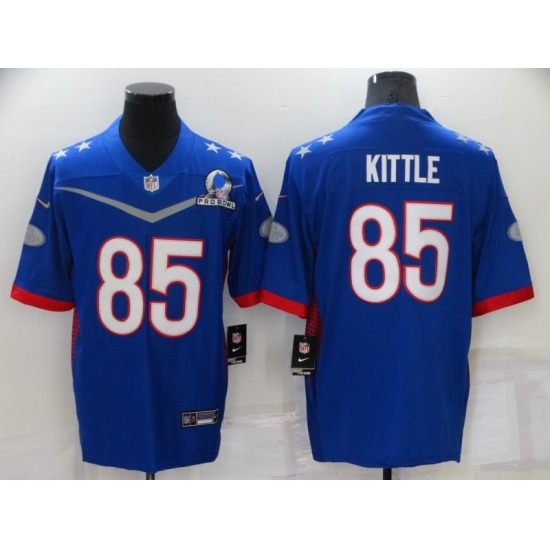 Men's San Francisco 49ers 85 George Kittle Nike Royal 2022 NFC Pro Bowl Limited Player Jersey