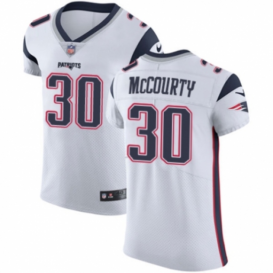 Men's Nike New England Patriots 30 Jason McCourty White Vapor Untouchable Elite Player NFL Jersey