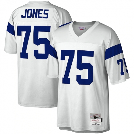 Men's Los Angeles Rams 75 Deacon Jones Mitchell & Ness White Legacy Replica Jersey