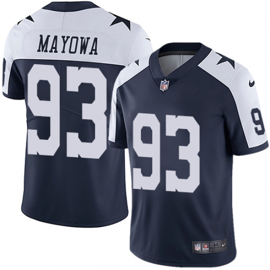 Men's Nike Dallas Cowboys 93 Benson Mayowa Navy Blue Throwback Alternate Vapor Untouchable Limited Player NFL Jersey