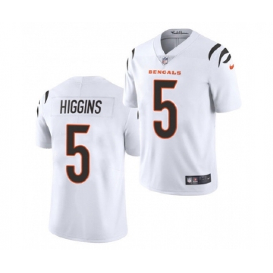 Men's Cincinnati Bengals 5 Tee Higgins White Vapor Untouchable Limited Stitched Jersey
