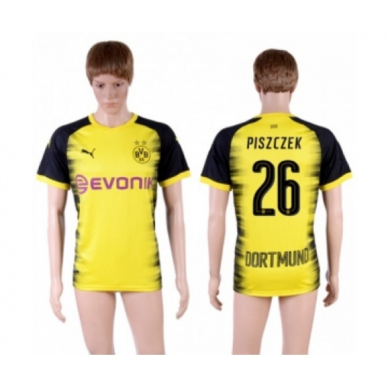 Dortmund 26 Piszczek Yellow Soccer Club Jersey