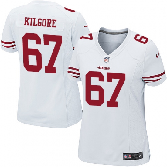 Women's Nike San Francisco 49ers 67 Daniel Kilgore Game White NFL Jersey