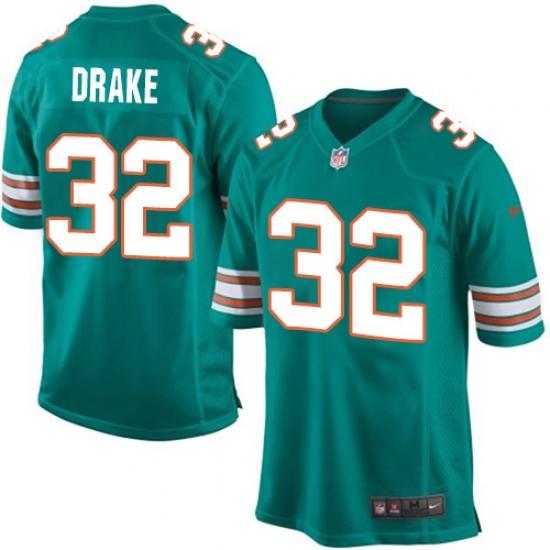 Men's Nike Miami Dolphins 32 Kenyan Drake Game Aqua Green Alternate NFL Jersey