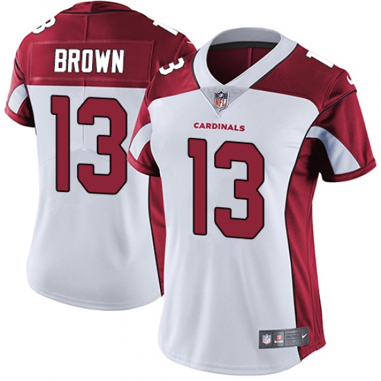 Women's Nike Arizona Cardinals 13 Jaron Brown White Vapor Untouchable Limited Player NFL Jersey