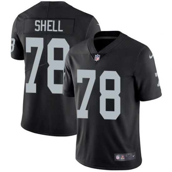 Men's Nike Oakland Raiders 78 Art Shell Black Team Color Vapor Untouchable Limited Player NFL Jersey
