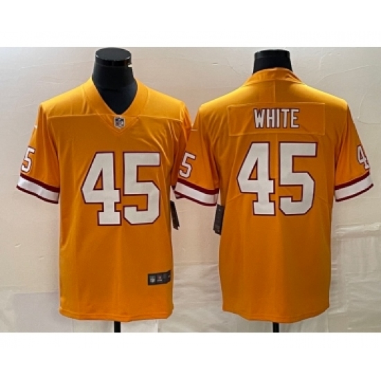 Men's Nike Tampa Bay Buccaneers 45 Devin White Yellow Limited Stitched Throwback Jersey