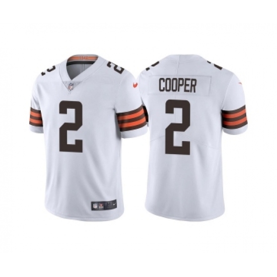 Men's Cleveland Browns 2 Amari Cooper White Vapor Untouchable Limited Stitched Jersey