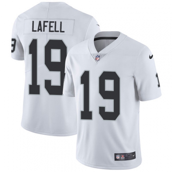 Men's Nike Oakland Raiders 19 Brandon LaFell White Vapor Untouchable Limited Player NFL Jersey