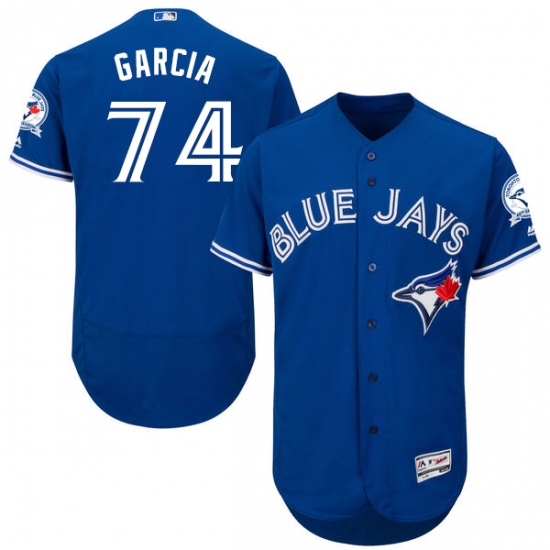 Men's Majestic Toronto Blue Jays 74 Jaime Garcia Royal Blue Alternate Flex Base Authentic Collection MLB Jersey