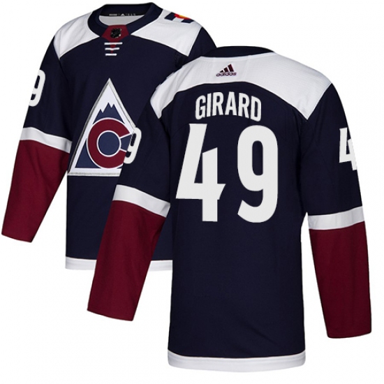 Men's Adidas Colorado Avalanche 49 Samuel Girard Authentic Navy Blue Alternate NHL Jersey