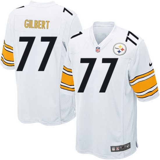 Men's Nike Pittsburgh Steelers 77 Marcus Gilbert Game White NFL Jersey