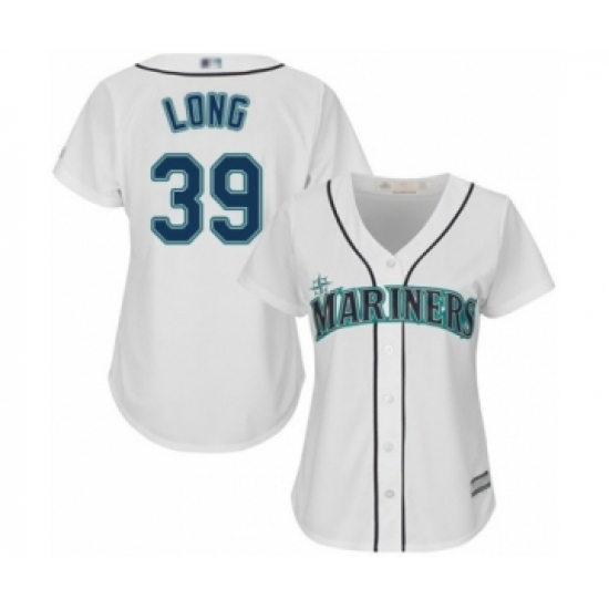 Women's Seattle Mariners 39 Shed Long Authentic White Home Cool Base Baseball Player Jersey