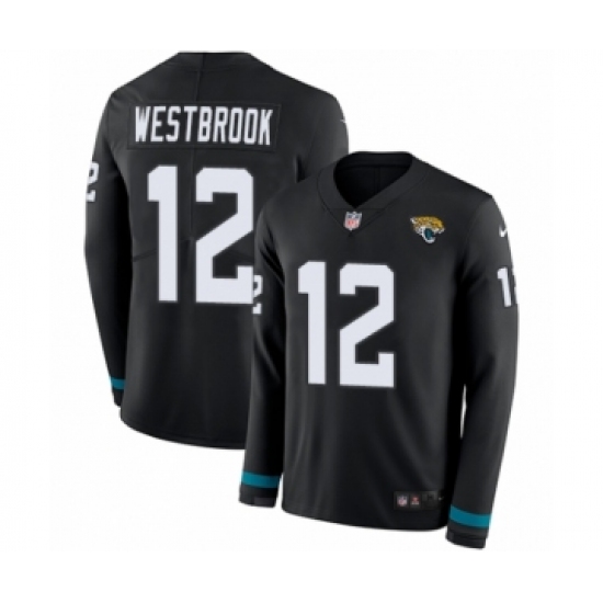 Youth Nike Jacksonville Jaguars 12 Dede Westbrook Limited Black Therma Long Sleeve NFL Jersey