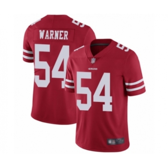 Men's San Francisco 49ers 54 Fred Warner Red Team Color Vapor Untouchable Limited Player Football Jersey