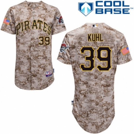 Men's Majestic Pittsburgh Pirates 39 Chad Kuhl Authentic Camo Alternate Cool Base MLB Jersey