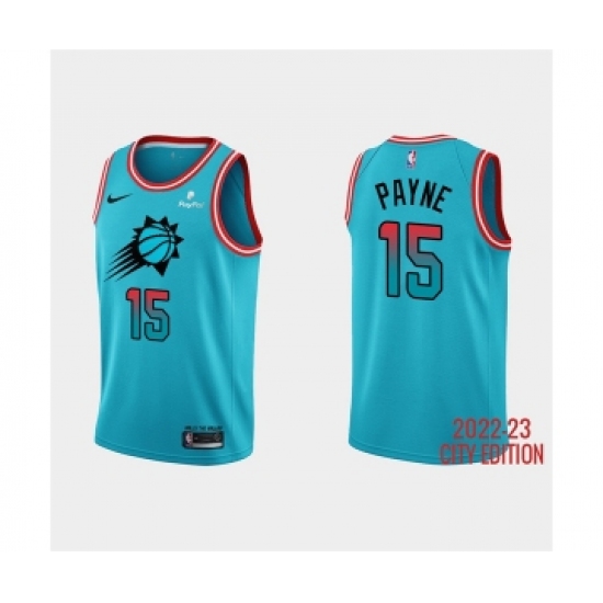 Men's Phoenix Suns 15 Cameron Payne 2022-23 Blue City Edition Stitched Basketball Jersey