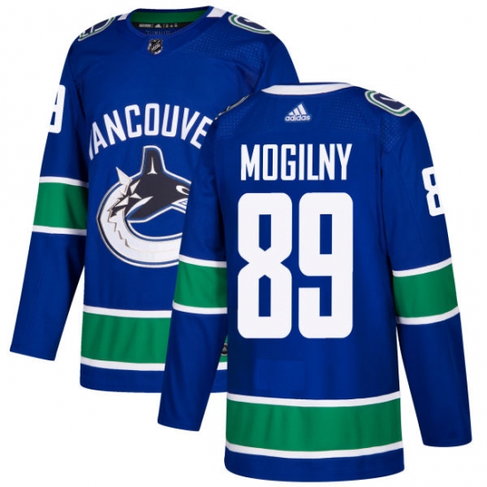 Youth Adidas Vancouver Canucks 89 Alexander Mogilny Authentic Blue Home NHL Jersey