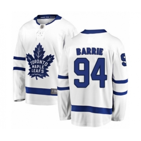 Men's Toronto Maple Leafs 94 Tyson Barrie Authentic White Away Fanatics Branded Breakaway Hockey Jersey