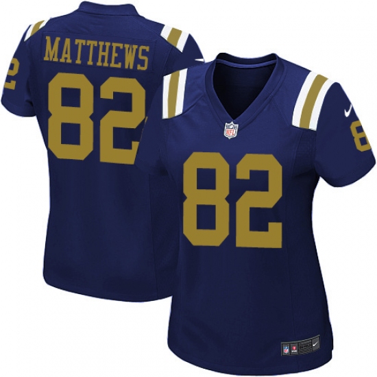 Women's Nike New York Jets 82 Rishard Matthews Limited Navy Blue Alternate NFL Jersey