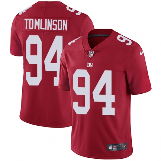 Men's Nike New York Giants 94 Dalvin Tomlinson Red Alternate Vapor Untouchable Limited Player NFL Jersey