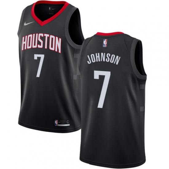 Women's Nike Houston Rockets 7 Joe Johnson Swingman Black NBA Jersey Statement Edition