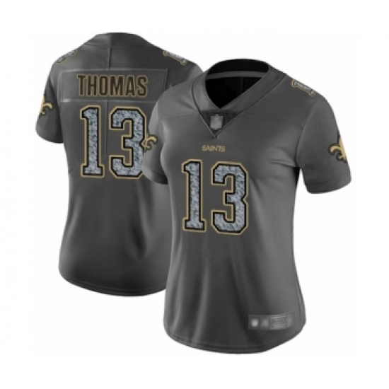 Women's New Orleans Saints 13 Michael Thomas Limited Gray Static Fashion Football Jersey